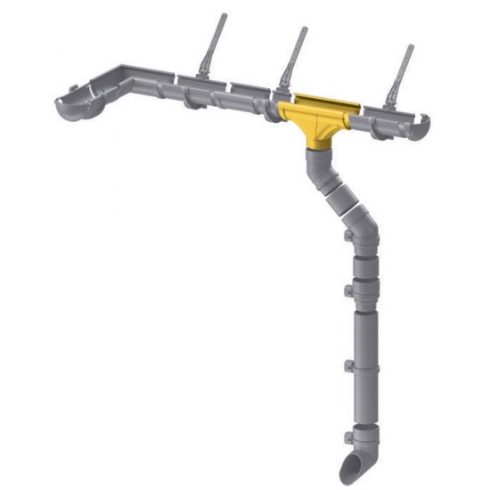 Воронка желоба пластиковая d120-80 мм Docke Standard светло-коричневая RAL 8017