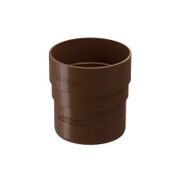 Муфта водосточной трубы пластиковая d80 мм Docke Standard светло-коричневая RAL 8017
