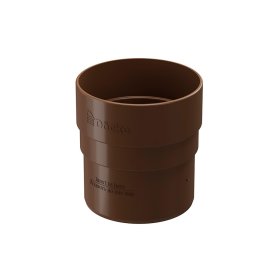 Муфта водосточной трубы пластиковая d80 мм Docke Standard светло-коричневая RAL 8017