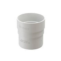 Муфта водосточной трубы пластиковая d80 мм Docke Standard пломбир RAL 9003