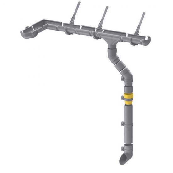 Муфта водосточной трубы пластиковая d80 мм Docke Standard пломбир RAL 9003