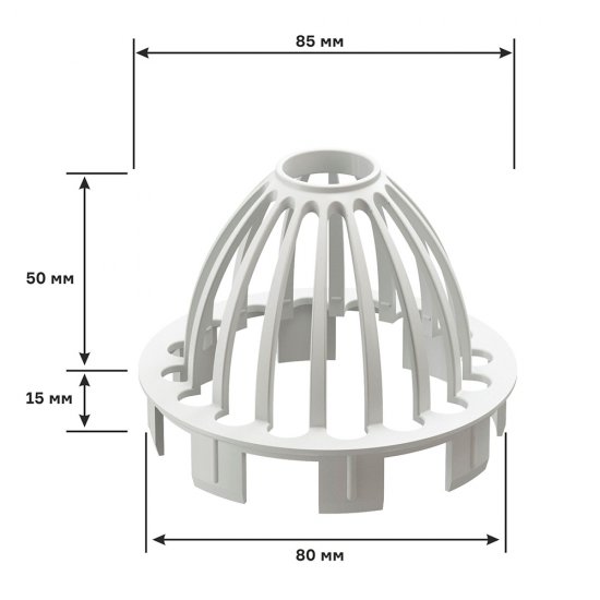 Сетка воронки Docke Premium пластиковая d85 мм пломбир RAL 9003