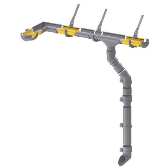 Желоб водосточный пластиковый d120 мм 3 м Docke Standard пломбир RAL 9003