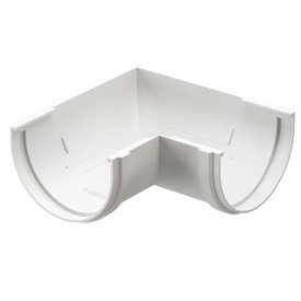 Угол желоба пластиковый d120 мм 90° Docke Standard пломбир RAL 9003