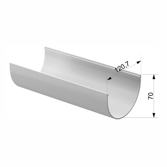 Желоб водосточный пластиковый d120 мм 3 м Docke Standard светло-коричневый RAL 8017