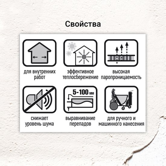 Штукатурка гипсовая Unis Теплон белая 5 кг