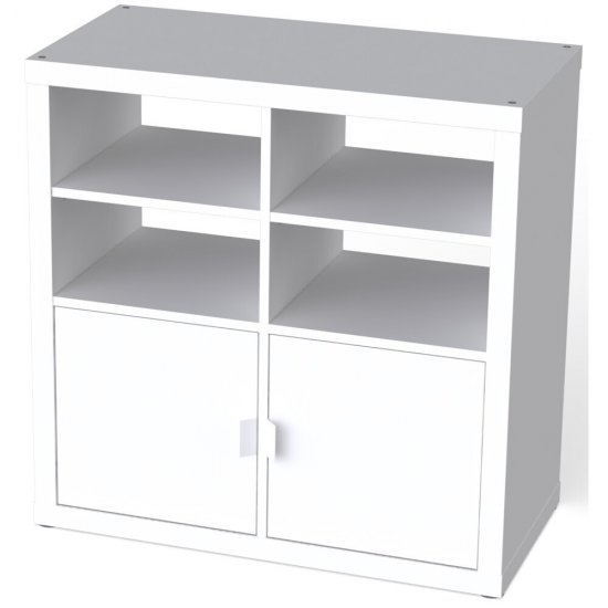 Стеллаж Шведский Стандарт Фора 765х765х380 мм 4 секции белый