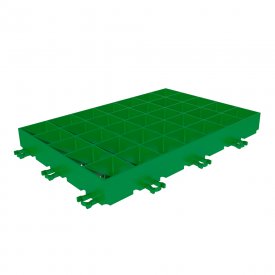 Решетка газонная пластиковая Gidrolica Eco Super зеленая D400 600х400х64 мм