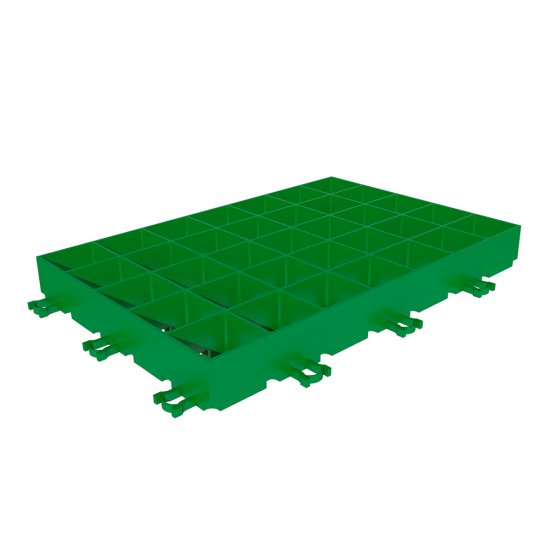 Решетка газонная пластиковая Gidrolica Eco Super зеленая D400 600х400х64 мм