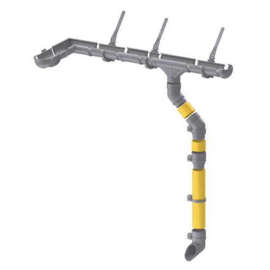 Труба водосточная пластиковая d80 мм 3 м Docke Standard пломбир RAL 9003