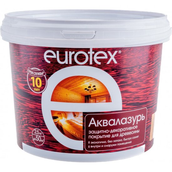 Защитно-декоративное покрытие для древесины Eurotex Eurotex