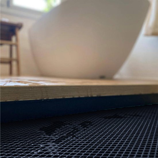 Коврик универсальный грязезащитный ЭВА Ромбы 68х48 см темно-синий