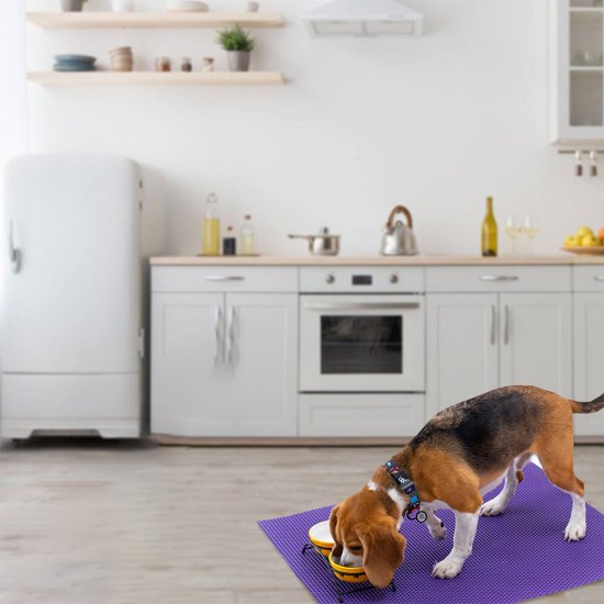 Коврик универсальный грязезащитный ЭВА Ромбы 68х48 см фиолетовый