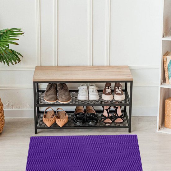 Коврик универсальный грязезащитный ЭВА Ромбы 68х48 см фиолетовый