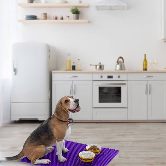 Коврик универсальный грязезащитный ЭВА Ромбы 68х48 см фиолетовый