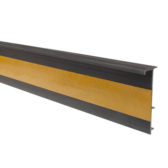 Плинтус ПВХ Salag 50 мм темно-серый 2500 мм под ковролин