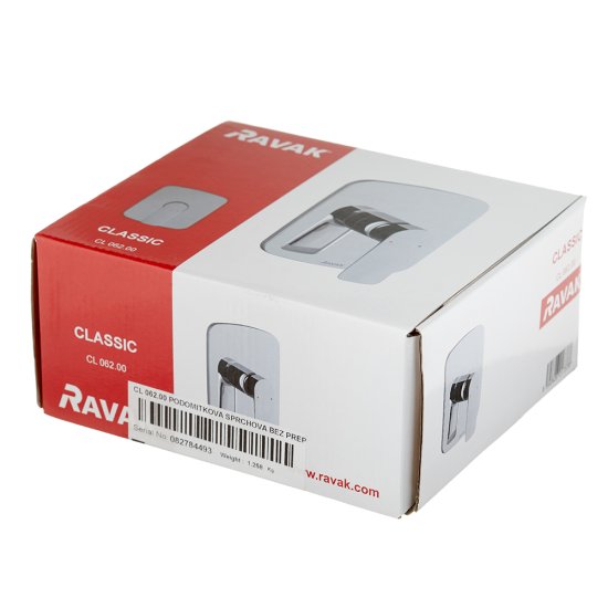 Смеситель для душа встраиваемый Ravak Classic однорычажный с  механизмом в комплекте хром (X070087)