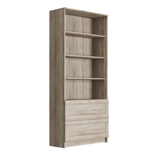 Стеллаж Шведский Стандарт Сириус 782х350х1900 мм 4 полки 2 ящика дуб сонома