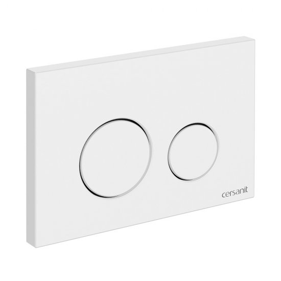 Клавиша смыва для инсталляций Cersanit Twins белая (63526)