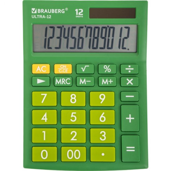 Настольный калькулятор BRAUBERG ULTRA-12-GN