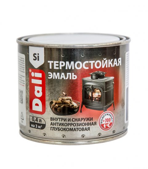 Эмаль термостойкая Dali серебро 0,4 л