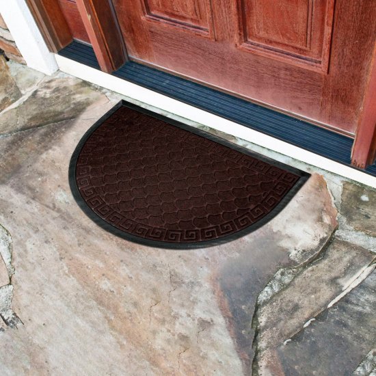 Коврик противоскользящий Афины 50х80 см влаговпитывающий коричневый