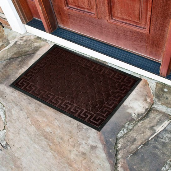 Коврик противоскользящий Афины 60х90 см влаговпитывающий коричневый