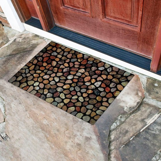 Коврик придверный противоскользящий Стерлинг 45х75 см влаговпитывающий бежевый