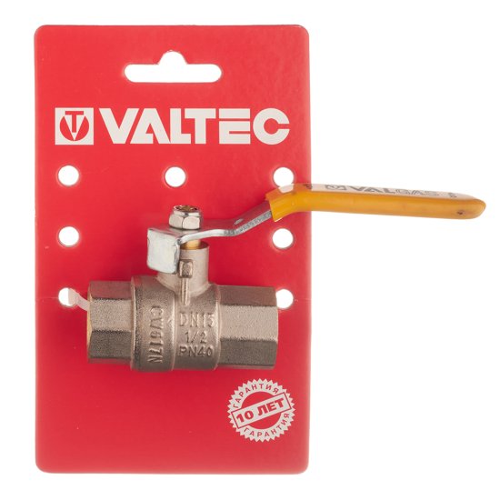 Кран шаровой газовый Valtec 1/2 ВР(г) х 1/2 ВР(г) ручка (VT.271.N.04)