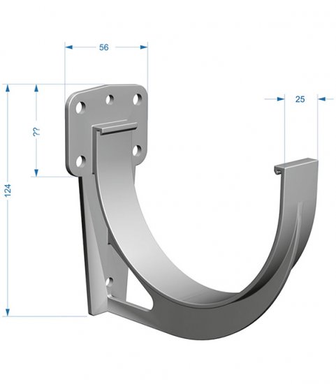 Кронштейн желоба Docke Premium пластиковый d120 мм графитовый серый RAL 7024