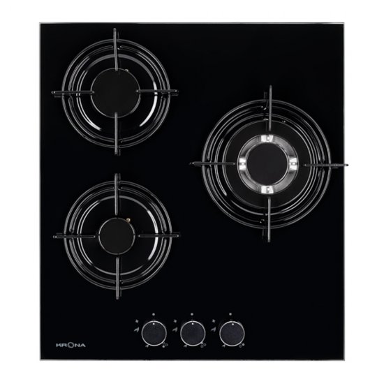 Варочная панель газовая Krona Felice 45 3 конфорки черная