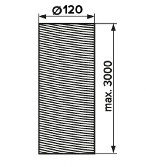 Воздуховод гибкий гофрированный Era алюминиевый d120 мм 3 м