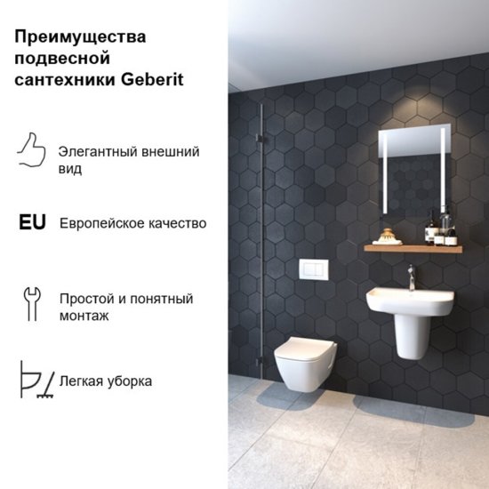 Клавиша смыва для инсталляций Geberit Sigma 30 белая/хром (115.883.KJ.1)