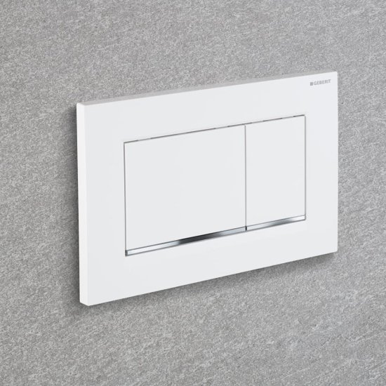 Клавиша смыва для инсталляций Geberit Sigma 30 белая/хром (115.883.KJ.1)