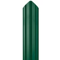 Евроштакетник односторонний М-образный 0,4 мм 100х2000 мм зеленый RAL 6005 фигурный срез