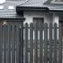 Евроштакетник односторонний М-образный 0,4 мм 100х2000 мм графитовый серый RAL 7024 фигурный срез