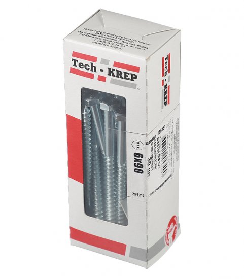 Болт сантехнический 6х90 мм DIN 571 оцинкованный (30 шт.)