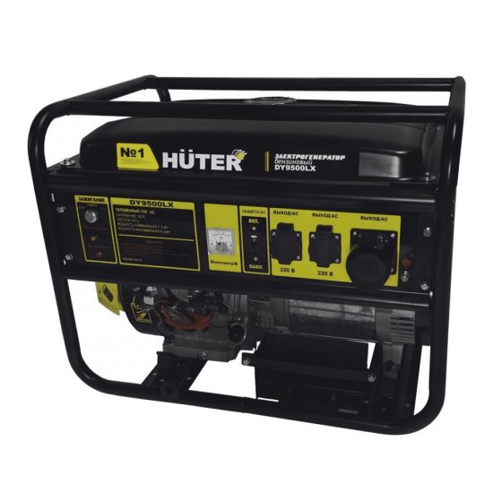 Генератор бензиновый Huter DY9500LX 7,5 кВт с электростартером без АКБ (64/1/40)