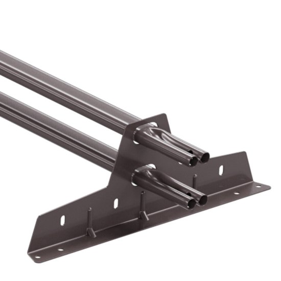 Снегозадержатель трубчатый овальный Вегасток VegaLux 3 м темно-коричневый RAL 8019