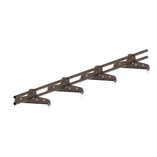 Снегозадержатель трубчатый круглый Вегасток VegaStyle 3 м темно-коричневый RAL 8019