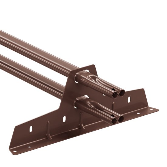 Снегозадержатель трубчатый овальный Вегасток VegaLux 3 м коричневый RAL 8017