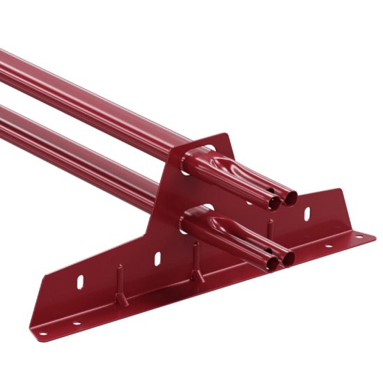 Снегозадержатель трубчатый овальный Вегасток VegaLux 3 м красное вино RAL 3005