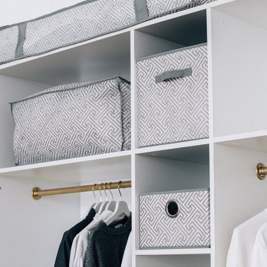 Короб для хранения Орнамент 280х280х180 мм серый