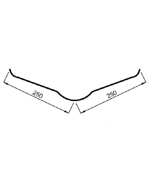 Ендова Ондулин красная 1 м