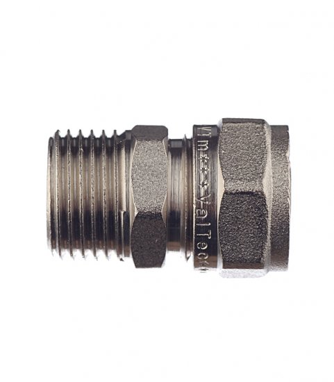 Соединитель прямой VALTEC (VTm.301.N.001604) 16 обж(ц) х 1/2 НР(ш)