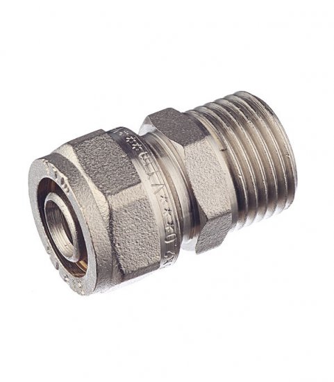 Соединитель прямой VALTEC (VTm.301.N.001604) 16 обж(ц) х 1/2 НР(ш)