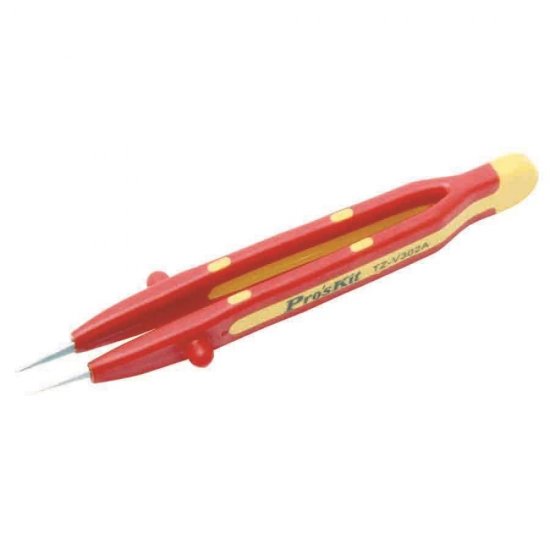 Прямой тонкий изолированный пинцет Pro'sKit TZ-V302A