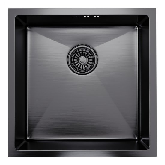 Мойка для кухни Mixline Pro 45х45х20 см врезная с сифоном сталь графит (547226)