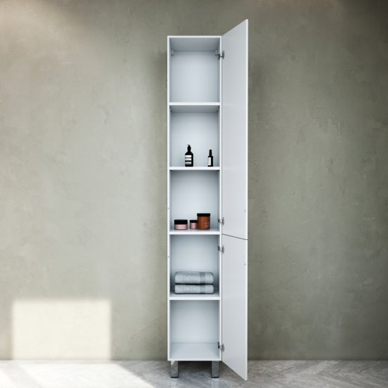 Пенал AM.PM Gem 30 см напольный правый белый глянец