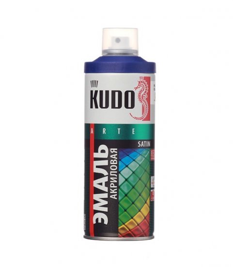 Эмаль аэрозольная Kudo Satin синяя полуматовая RAL 5002 520 мл (KU-0A5002)